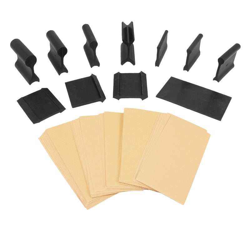 Fulton 21 Profile Contour Sanding Grips, Wood Sanding Detailer for Convex, Concave & Angles, Curved Sanding Tool for Corners, Molding, Models, Arts, Crafts, Auto Body & More (Grips with Sandpaper) - Image 1